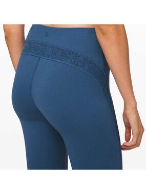 Lululemon Wunder Under Crop High-Rise 21" *Flocked Everlux Code Blue*